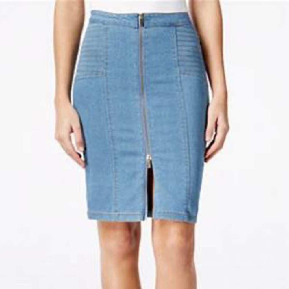 Marilyn Monroe Zip-front Midi Jean Skirt- Size L
